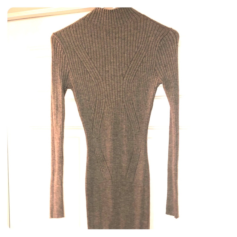 Gray sweater dress